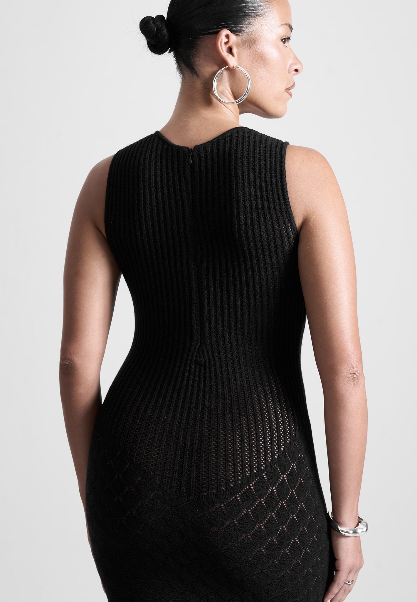contour-ribbed-shell-knit-maxi-dress-in-black