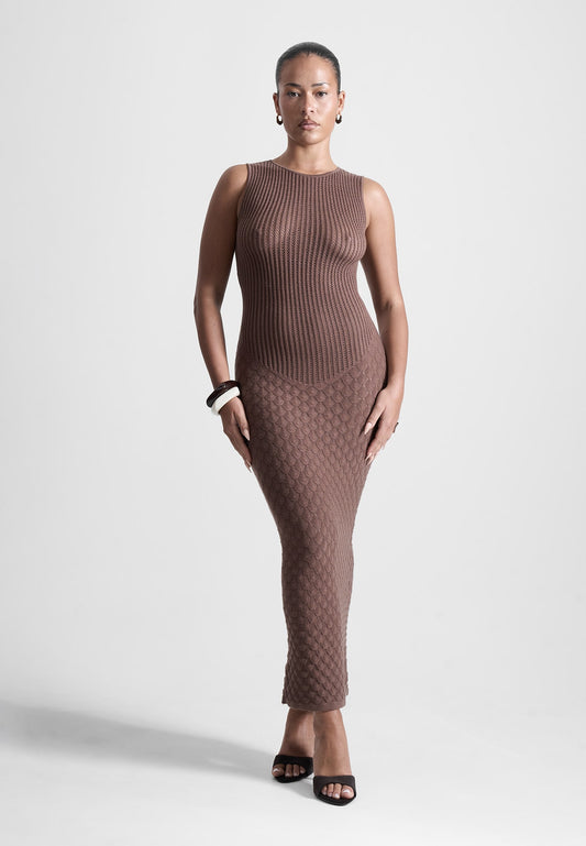 contour-ribbed-shell-knit-maxi-dress-in-brown