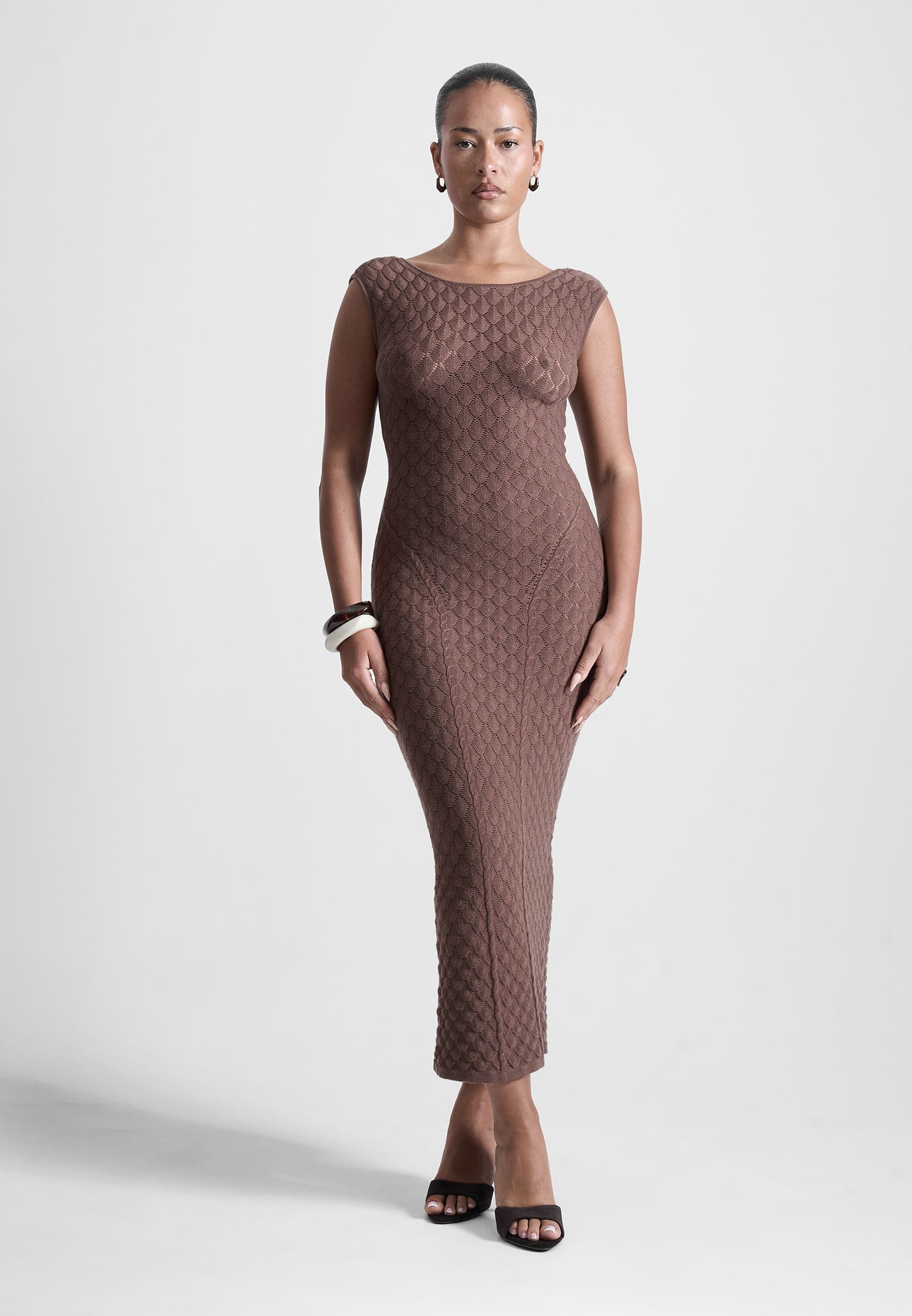 open-back-shell-knit-maxi-dress-in-brown
