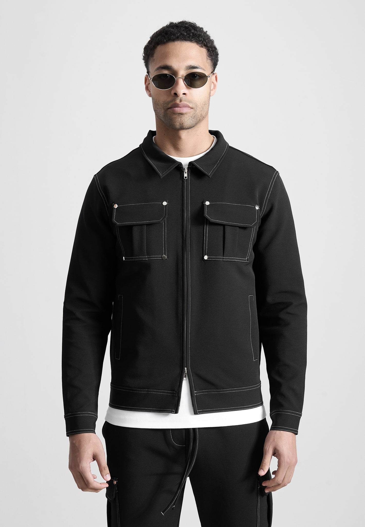 technical-contrast-stitch-cargo-jacket-in-black