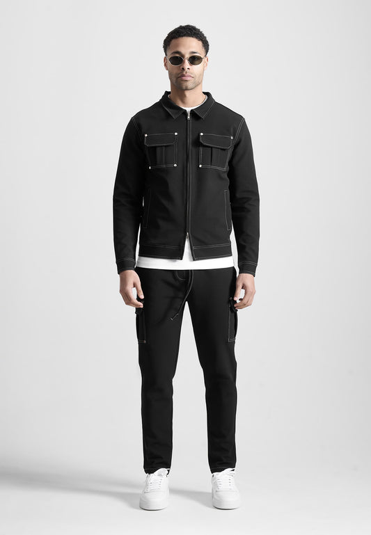 technical-contrast-stitch-cargo-jacket-in-black