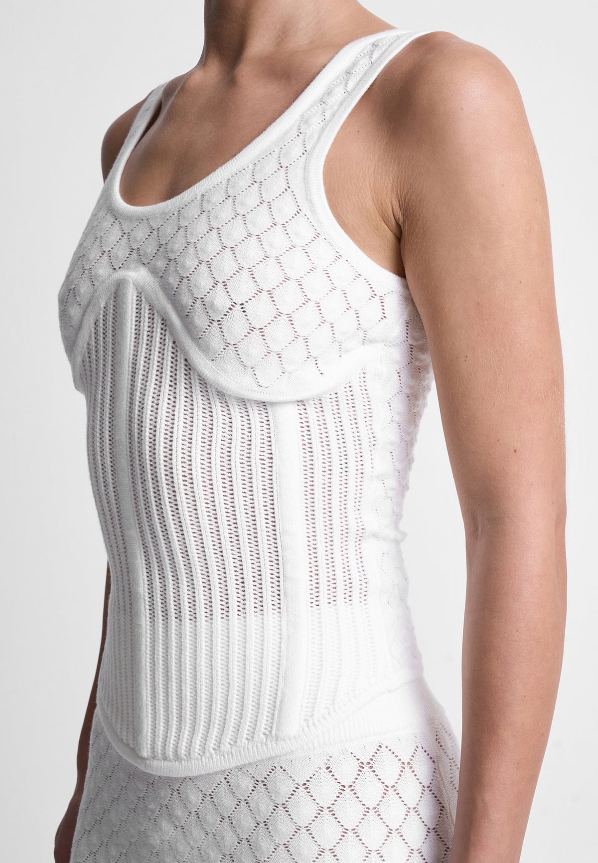Contur Shell Contour Shell Knit Top - White – tanakistores